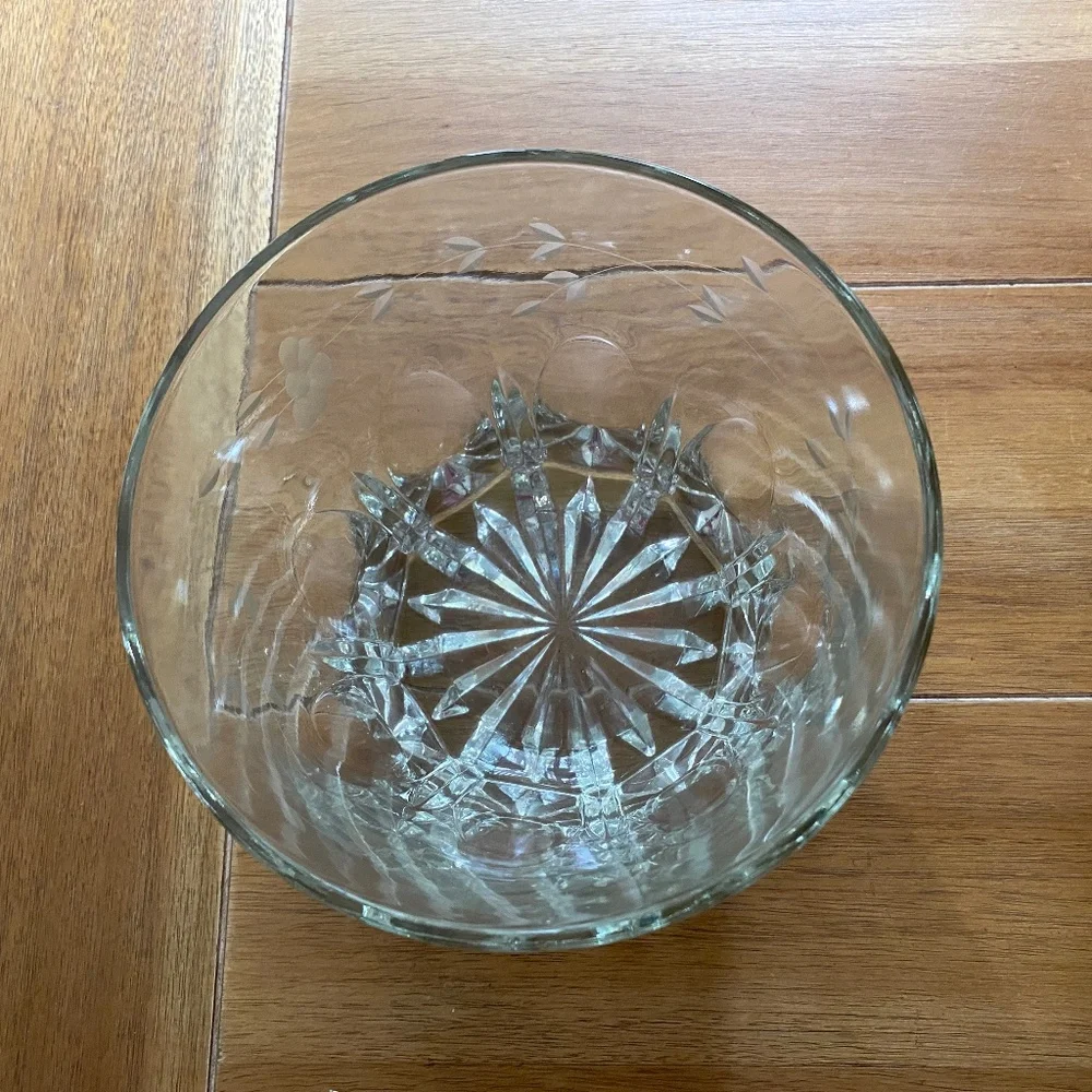 Princess House Crystal Ice Bucket / Bowl Heritage Vintage